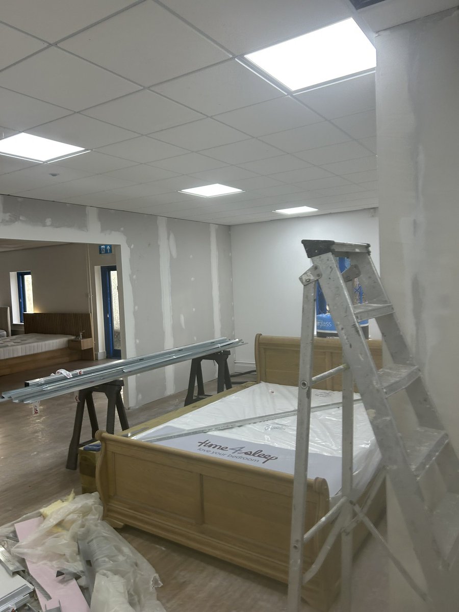 Full_interiors_'s tweet photo. Time4Sleep, Elland. 
New office space created within showroom 🟧
1 hour fire wall between office &amp; canteen 🧯
Glazed doors to be installed within openings 🤌
☎️01484 613022☎️
📧info@fullinteriors.co.uk📧
👩‍💻https://t.co/NAyj7JRXdk👨‍💻 https://t.co/ZKfkhyiXz9