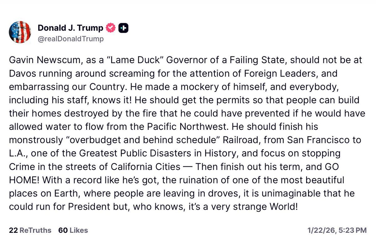 Governor Newsom Press Office (parody) tweet media