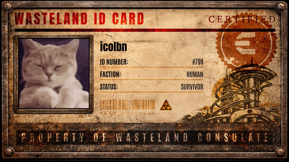 icolbn's tweet photo. Just Secured my Wasteland ID 🪪 https://t.co/OWGhrB0h9T @edendotgame https://t.co/1THJONwoIS
