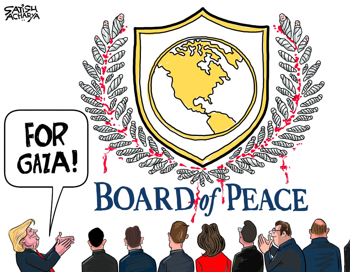 satishacharya's tweet photo. Trump's Board Of Peace! #BoardOfPeace #Gaza #DonaldTrump https://t.co/dOoUSAsv0p