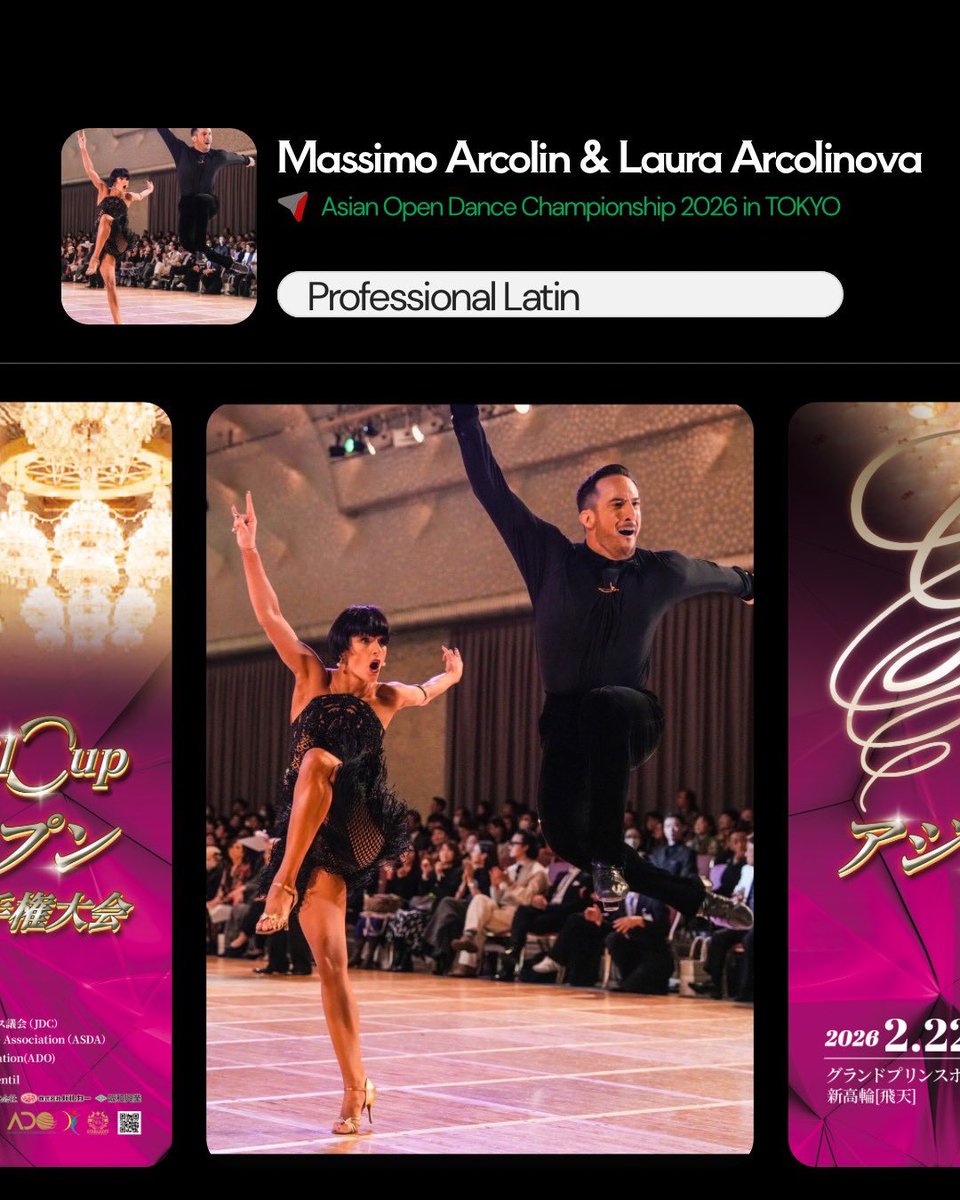 JDCasianopen's tweet image. 🌟 2026 gentil Cup – アジアオープンダンス選手権 🌟

2026年2月22日(日)
グランドプリンスホテル新高輪〈飛天〉

✨出場予定選手✨
※諸事情により、当日出場されない場合もございます。ご了承ください。

・エントリー
x.gd/onLcW
・チケット申込
qr.paps.jp/B3Uql