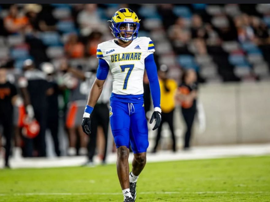 After a great visit I’m blessed to say I received a offer from The University of Delaware #gobluehens #delawarefootball