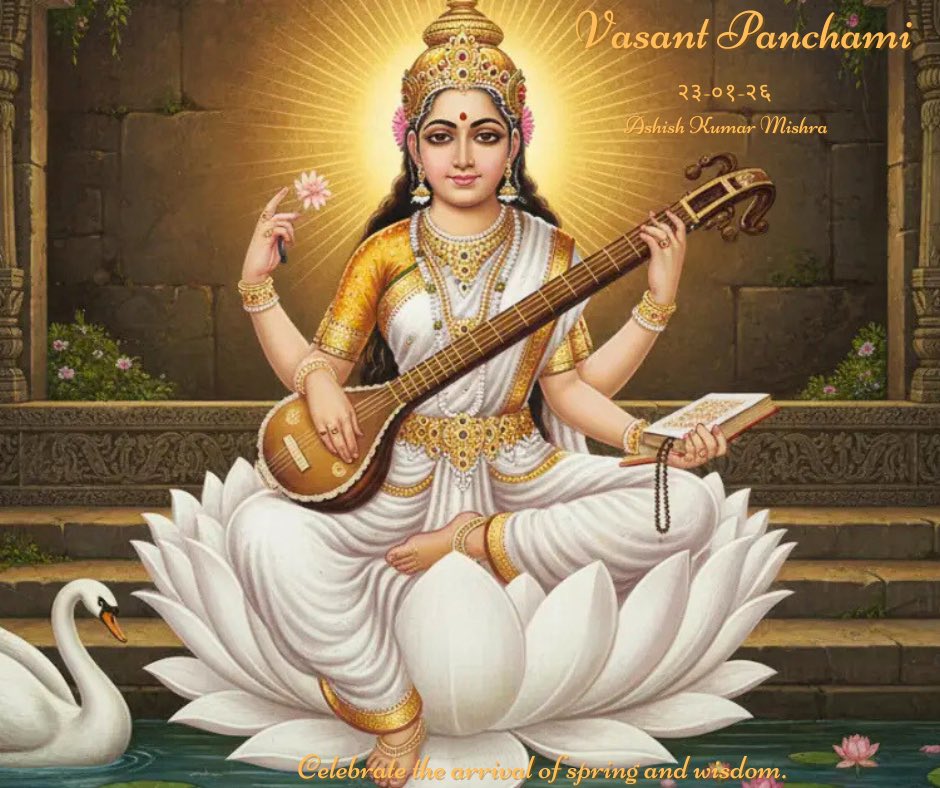 बसंत की बयार संग लाए, सफलता हर द्वार पर आए।
मां सरस्वती का आशीर्वाद, जीवन में खुशहाली छाए।

#बसंत_पंचमी