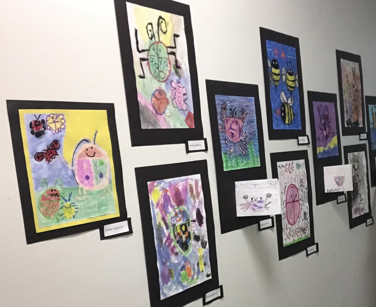 janefailer's tweet photo. Our artsy crawlers are migrating back to school making room for the next RJL student show at Daytona Beach Shores City Hall, RHYTHMS IN NATURE. Stop by City Hall to enjoy this elementary student exhibit on the balance of life cycles.⁦@rjlCardinals⁩ ⁦@volusiaschools⁩ https://t.co/UHASnoAK5F