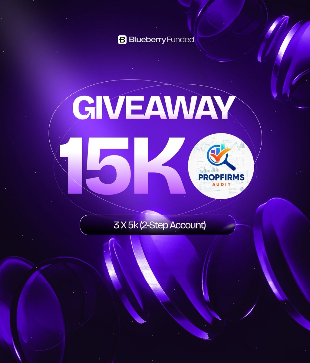 📢 3×$5000 GIVEAWAYS⏰

To Enter -

1️⃣ Follow - <a href="/Propfirms_Audit/">PropFirms Audit</a> || <a href="/BlueberryFunded/">Blueberry Funded</a> ||<a href="/BBFAffiliates/">Blueberry Funded Partners</a>

2️⃣Like ❤️ Retweet 🔁 Tag 3 Friends

3️⃣Sign up Through This Link- blueberryfunded.com/?utm_source=af…

4️⃣Must Follow
<a href="/Eurusd_killer/">𝑬𝑼_𝑲𝒊𝒍𝒍𝒆𝒓 𝑭𝑿🛜</a> <a href="/1trade0/">1TRADE</a> <a href="/_Ibrahieim/">𝐌𝐢𝐬𝐭𝐞𝐫 𝐄</a> <a href="/demigodkrypt/">𝗗𝗘𝗠𝗜𝗚𝗢𝗗</a>   

Winners in 5 Days