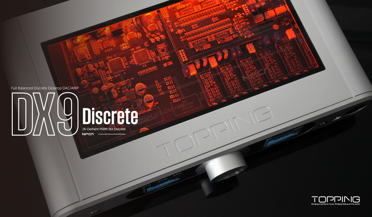 【予約受付中】1月30日発売🎧
TOPPING 新世代フラッグシップDAC/AMP🚩
『DX9 Discrete』 1月23日より予約受付開始✨

TOPPING新開発🚩
1bitディスクリートDACアーキテクチャ
「PSRMモジュール」を左右16フェーズ構成で搭載🔥
超高速レスポンスと圧倒的な信号忠実度を実現‼️