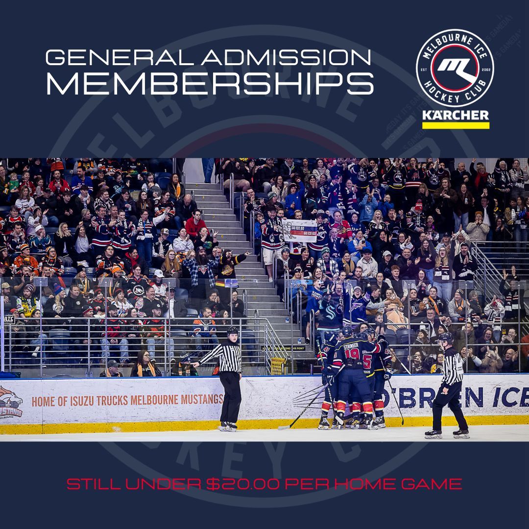 In 2026, you can still secure a General Admission Membership for less than $20 per home game. Learn More ~ melbourneice.hockey/2026-membershi…