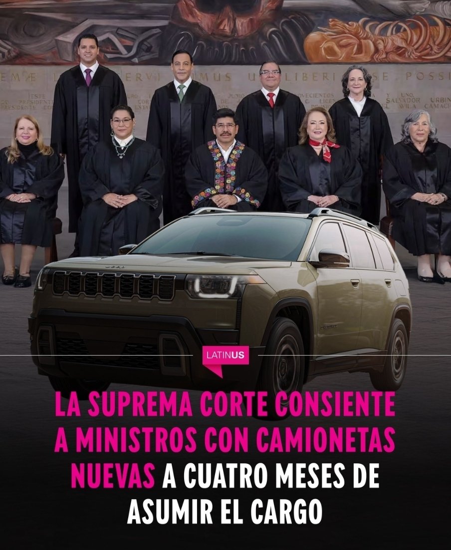 Los ministros de la Suprema Corte del Acordeón.

¿No que ya no había lujos y excesos?

Los de Morena NUNCA estuvieron en contra de los privilegios del pasado, odiaban no tenerlos.

Ojalá le haya gustado el color a la hija de su reputisisima MDRE

Y los chairos comiendo Maruchan.