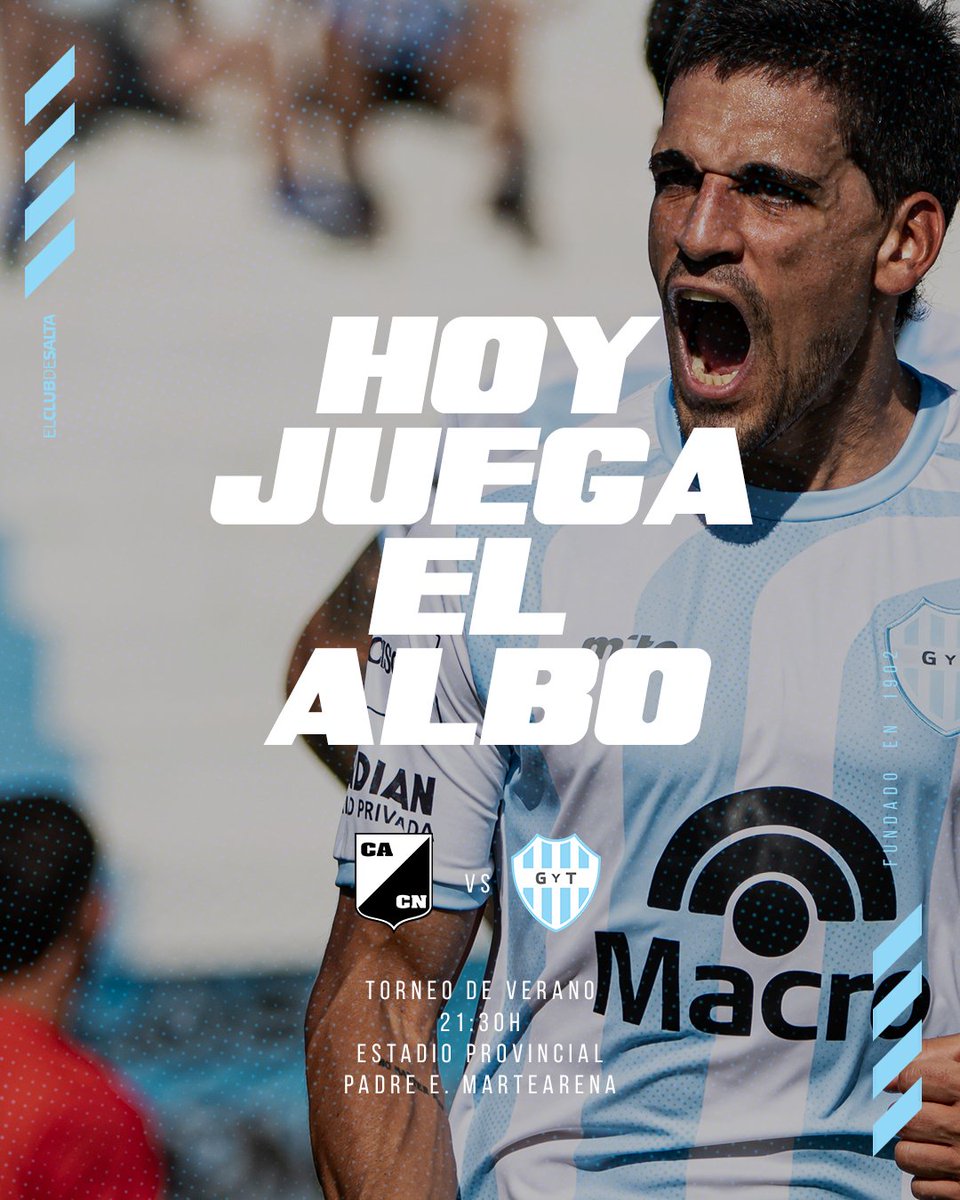 Hoy Juega Gimnasia! 

Nos vemos en el Martearena 

#VamosAlbo 🤍💙🤍