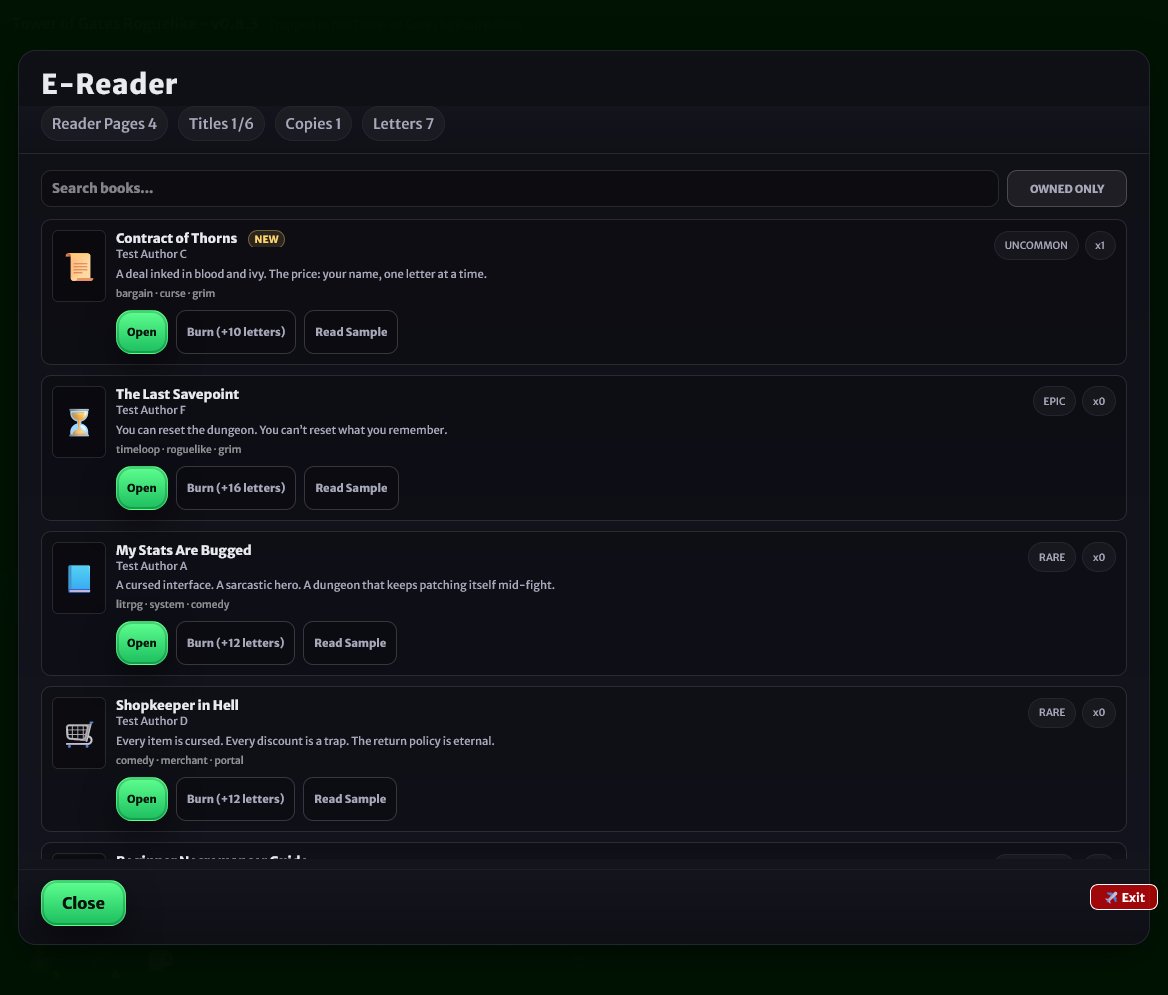 LitRPGforum's tweet image. Um, so you can now "collect" litrpg books in my litrpg-themed game about being trapped in an RPG like a Gamelit book with crunchy stats but you can play it in your browser for free?! Um...  

litrpgadventures.com/free-roguelike/ 

Long live LitRPG! ;)  

#gamedev #litrpg #gamelit #books