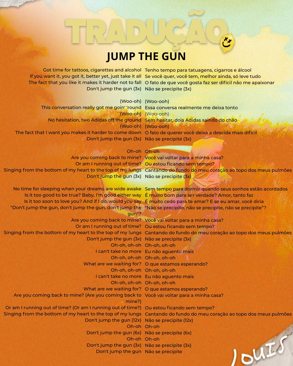 ltbrnews's tweet image. Faixa 11: Jump The Gun  — Tradução PT-BR.