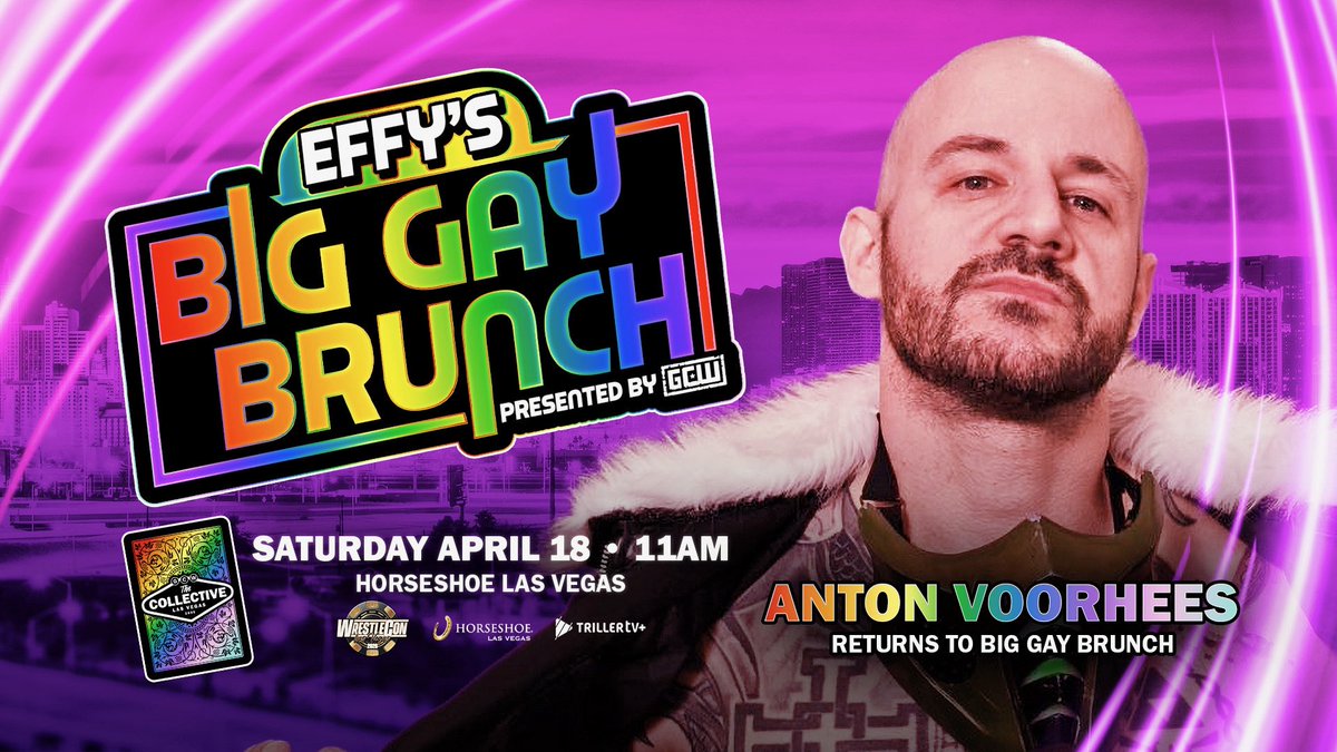 EFFYlives's tweet image. *EFFY’S 🏳️‍🌈 VEGAS UPDATE*

ANTON VORHEES returns to GCW and EFFY’s Big Gay Brunch during GAY EFFY WEEK in Las Vegas!

Plus
CPA
Monomoth
Dark Sheik
Kidd Bandit
Devon Monroe
Vipress

Get Tix:
EffyBGB26.eventbrite.com

Saturday, April 18th - 11AM
The Horseshoe Las Vegas