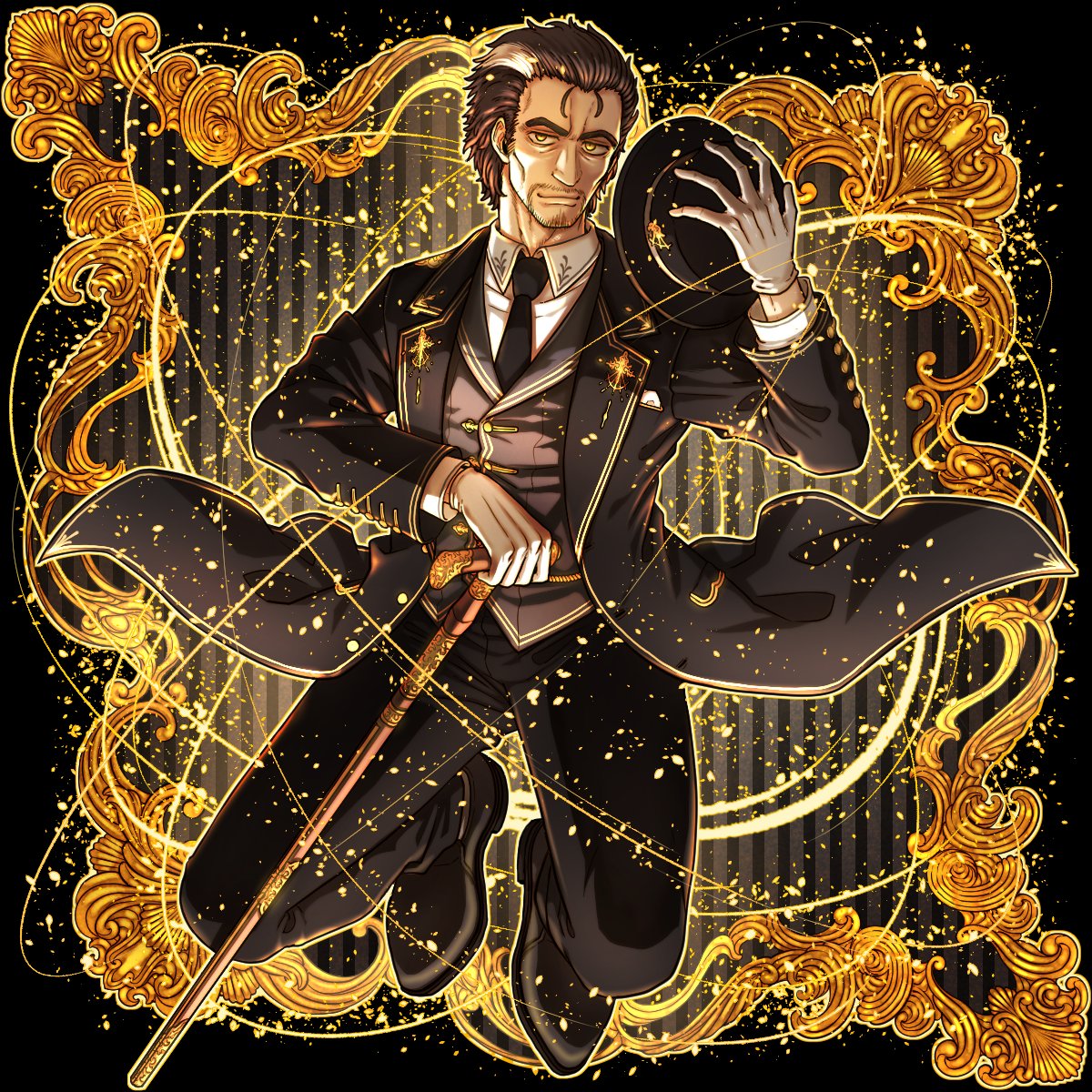 【覚醒進化情報】本日メンテ後より『シャーロック・ホームズ』の覚醒進化が解禁！なにやらお粧ししておるのぉ！なんでも、とある事件の功績で、やんごとなき御方からサーの称号を授かり、探偵業もすっかりご無沙汰との噂！？こりゃワトソン君にお尻をたたいてもらう未来しか見えないですぞい！