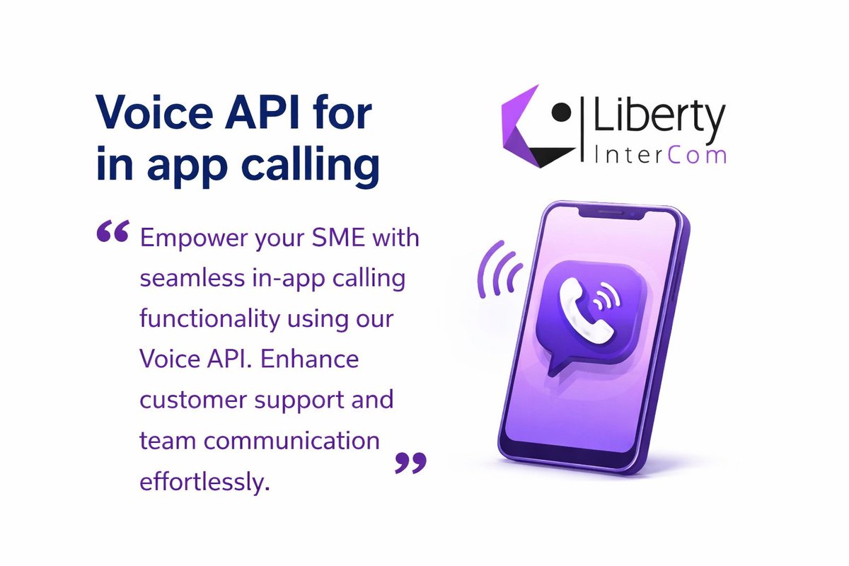 LibertyInterCo's tweet photo. In-App Voice calling should be handle by a proficient partner who understand your requirements. what ever you need, liberty InterCom does that for you. we are available for consultation that helps your get started. send message in any of our platform.
#libertyintercom https://t.co/1txKunvMqE