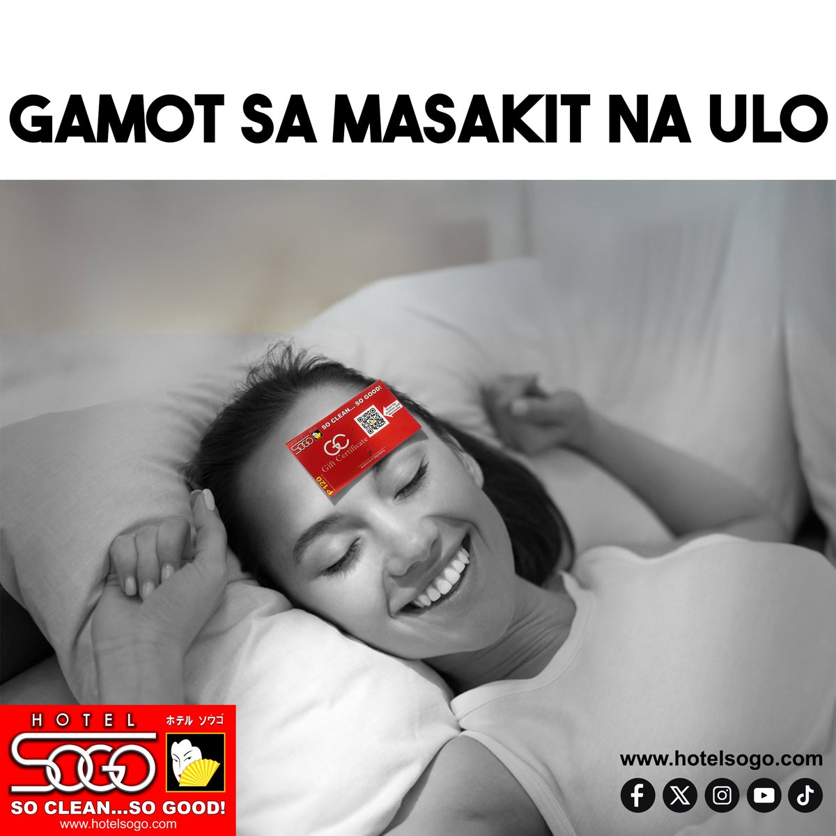 HotelSogo's tweet photo. Masakit ulo? Idikit lang ang tamang gamot ๐
#SoCleanSoGood
#HereAtHotelSogo
#DahilMahalKitaGustoKoSaSogoKa
#TheFutureOfHotels https://t.co/IPzQuXLeXg