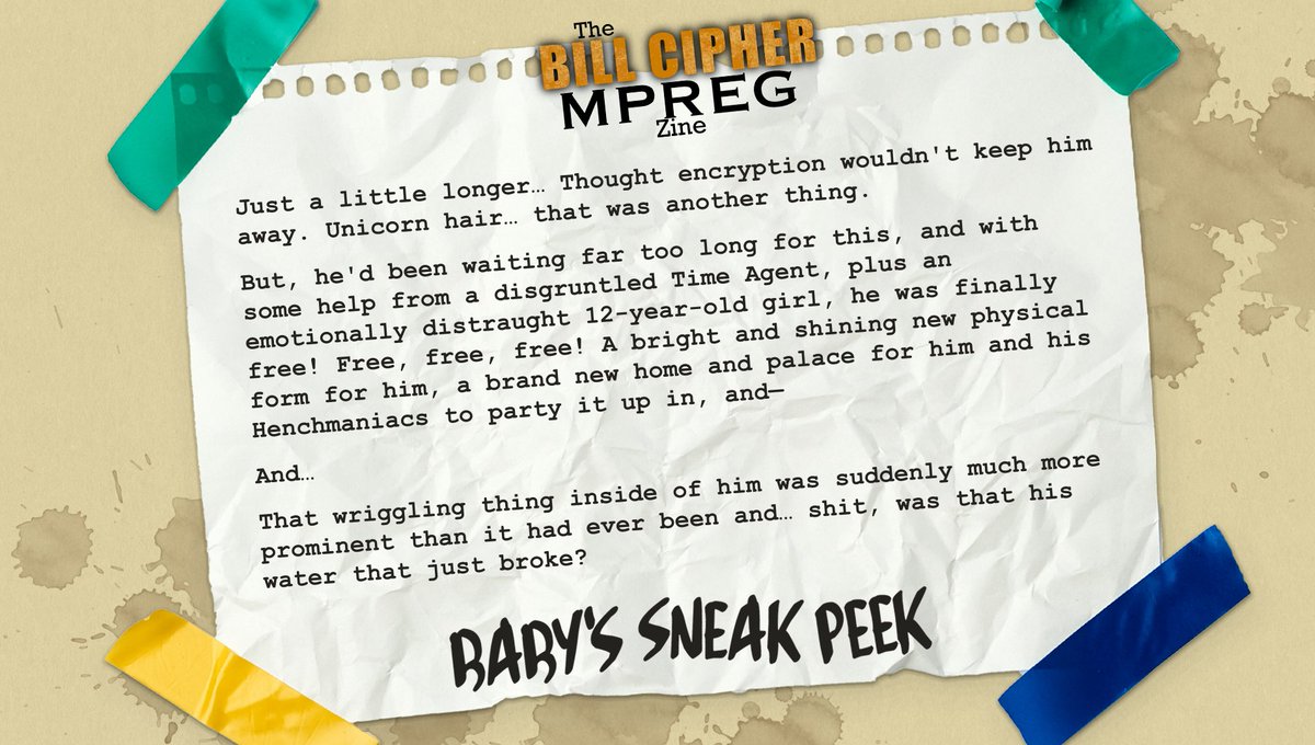 The Bill Cipher MPREG Zine tweet media