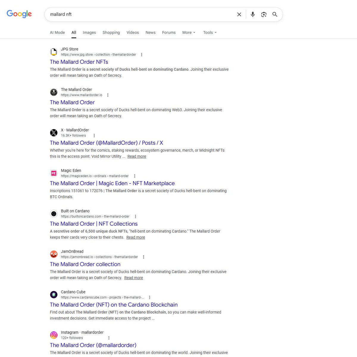 There is only one Mallard <a href="/MallardOrder/">The Mallard Order</a> 

History can never be undone.