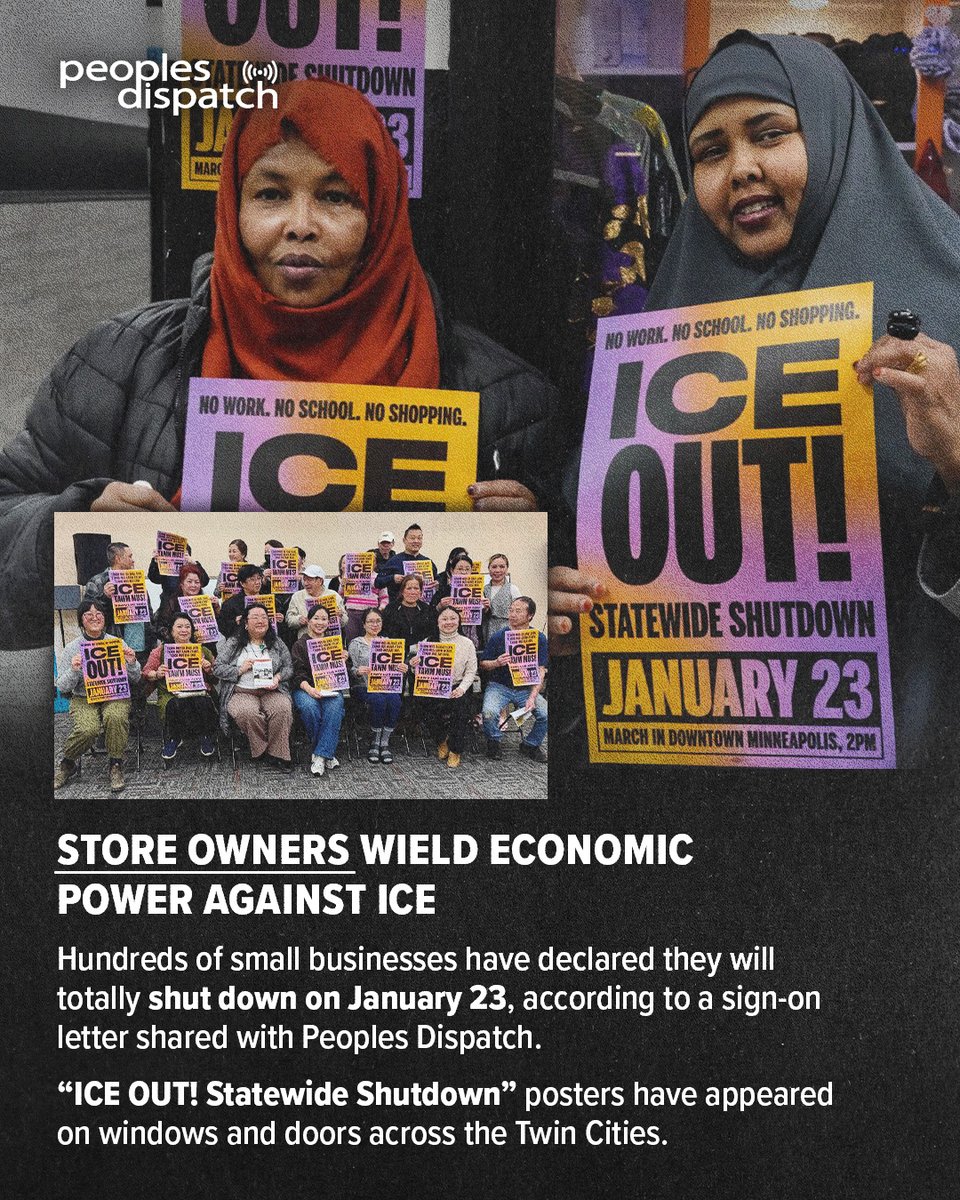 Minnesota is on the brink of a historic general strike! 

Workers, students, unions, small businesses, and communities are mobilizing to shut down the Twin Cities and the broader state on Jan 23. They demand justice for Renee Good and ICE out of Minnesota as resistance to Trump’s