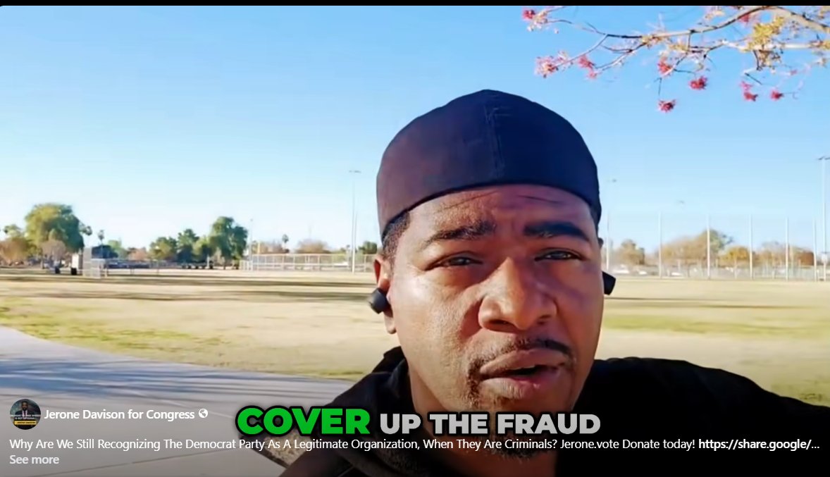 Jerone4Congress's tweet photo. Why Are We Still Recognizing The Democrat Party As A Legitimate Organization, When They Are Criminals? Watch this video @Jerone Davison for Congress #AZCD4 (https://t.co/gP2VjsPJG9)  https://t.co/KOqOltmsmf Donate today! https://t.co/gjyUkn2CPD https://t.co/0l44Srewwj