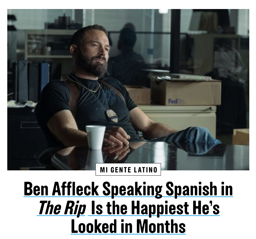 roxana_hadadi's tweet photo. I say this with complete sincerity: how nice for ben affleck. my little ode to the best part of THE RIP, which is our boy speaking spanish, @vulture:

https://t.co/4wTcuSgtgt https://t.co/otDwQfUaVb