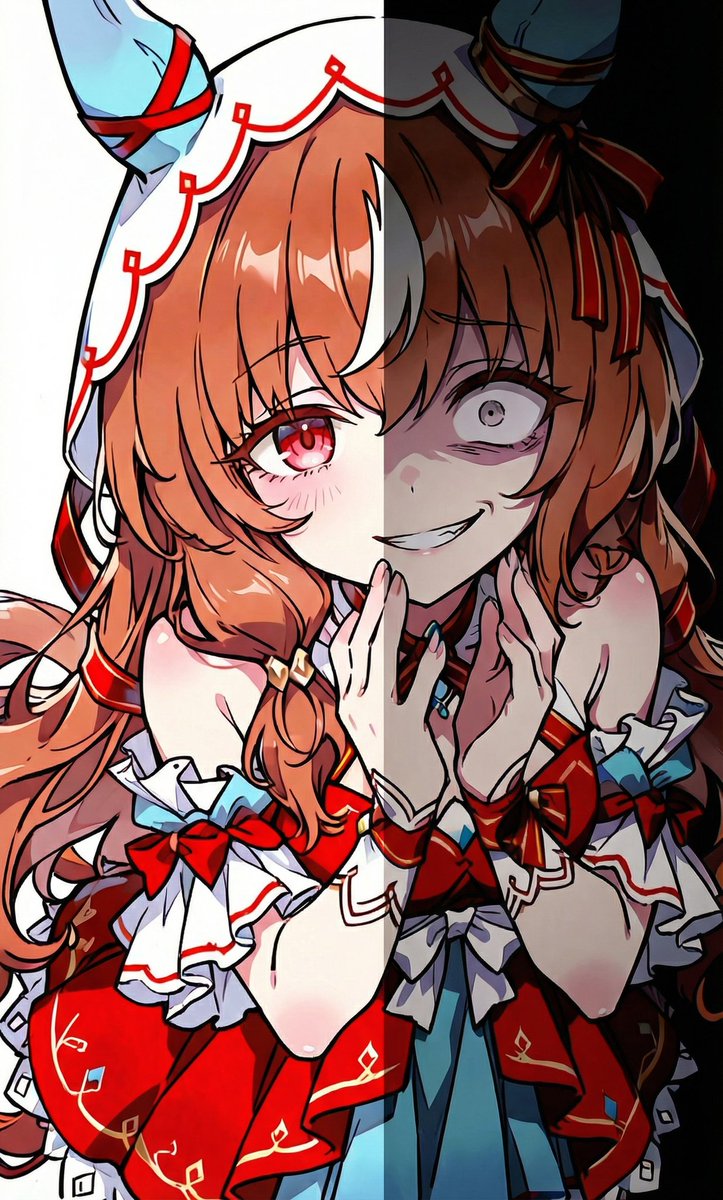 ezerin8's tweet image. 表裏一体
#AIart
#ウマ娘
#スティルインラブ