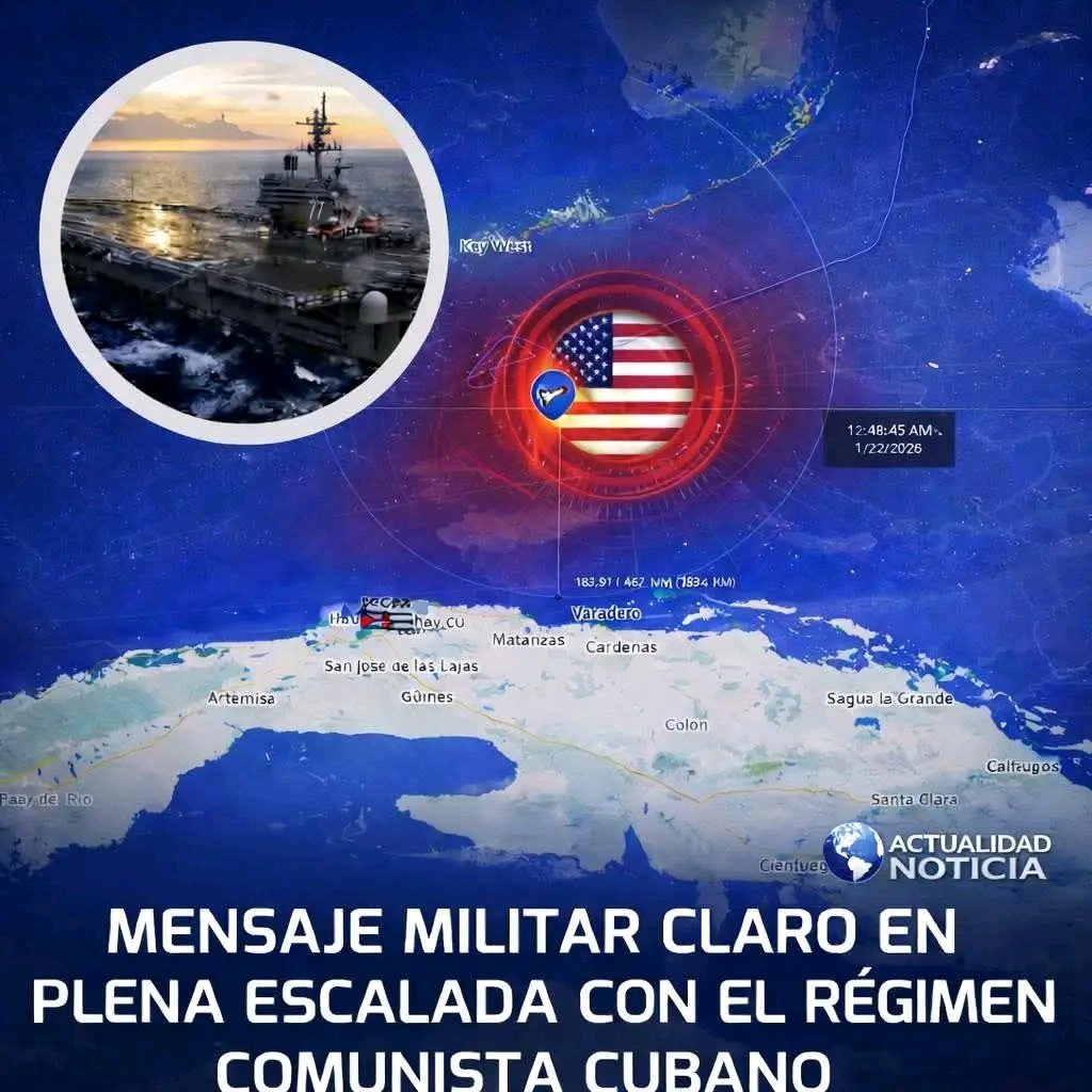 _AdoradorReal's tweet photo. 🇺🇸🇨🇺‼️ ÚLTIMA HORA — EL FIN SE ACERCA  
El portaaviones nuclear USS George H.W. Bush ya se encuentra a solo 60 millas náuticas de Cuba. https://t.co/V8BJIMAQDk