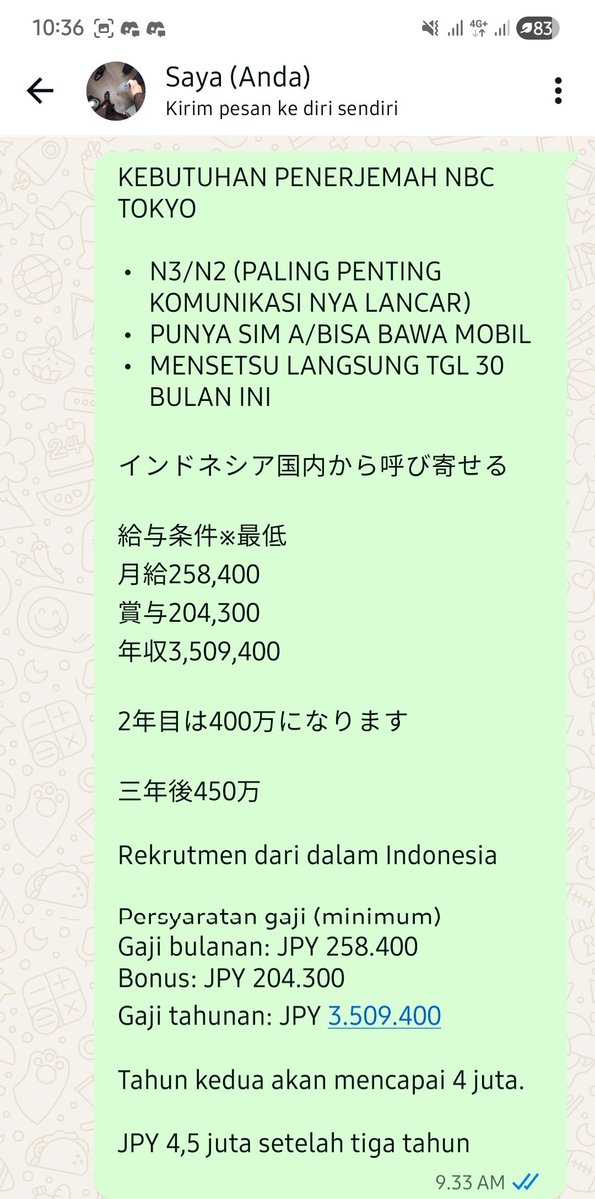 <a href="/worksfess/">WORK</a> Daripada nganggur klau punga sertifikat bahasa jepang N3 bisa ke jepang jadi penerjemah kakak kakak. 

Buat yg gabisa bahasa jepang tapi mau ke jepang juga bisa, cuma hanya terbuka untuk lulusan teksip.