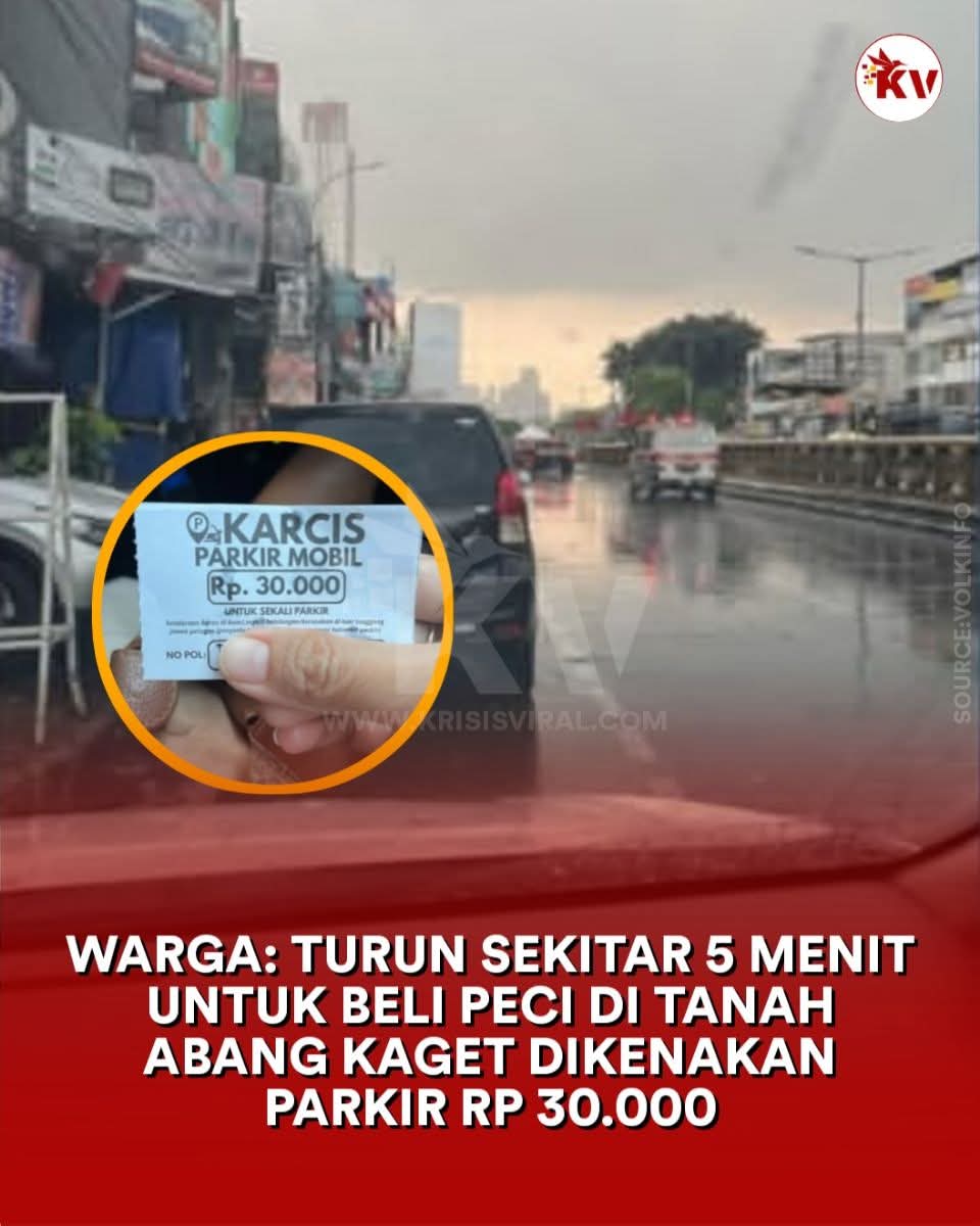 Isrti tukang parkir : 30 ribu tidak akan membuat kalian miskin 🤣🤣