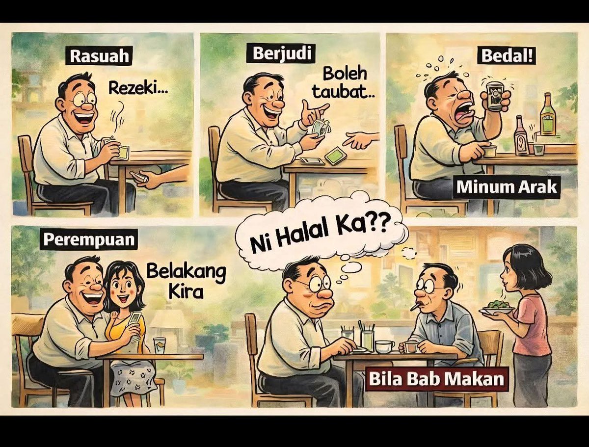 Lori terbalik kalo bwk gula, beras dan sebagainya cepat je kena serbu dan licin kena ambil. Orang Melayu kita juga.

Cuma kalo lori babi terbalik, pandang pun takmau. Sebab alim 🤣🤣