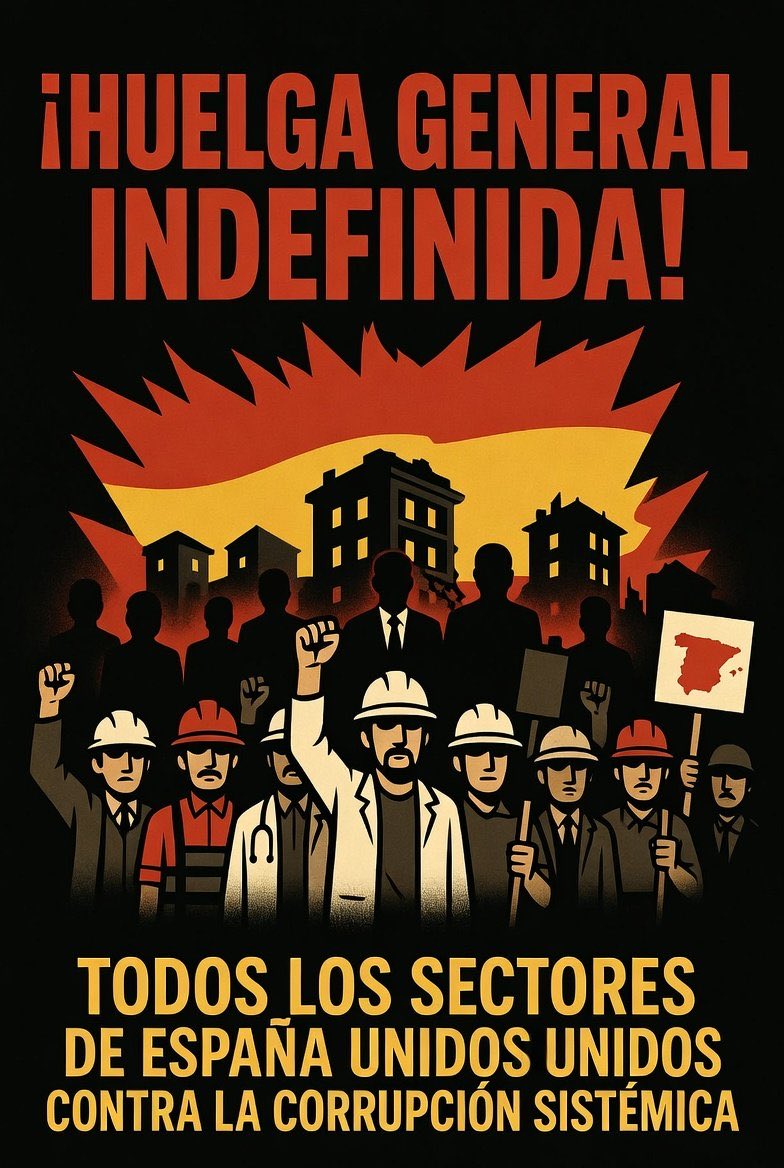 HUELGA GENERAL INDEFINIDA #HuelgaGeneralEspaña