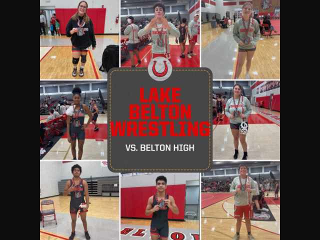 Good night on the mat for Lake Belton Wrestling with Varsity and JV athletes earning wins and valuable experience vs Belton. Focus now shifts to district week with JV on Monday and Varsity on Wednesday.

#RiseUp #212 #OneDegreeMore

<a href="/LakeBeltonHS/">Lake Belton High School</a> <a href="/LBAthleticBoost/">LBHS_Athletic_Boosters</a>