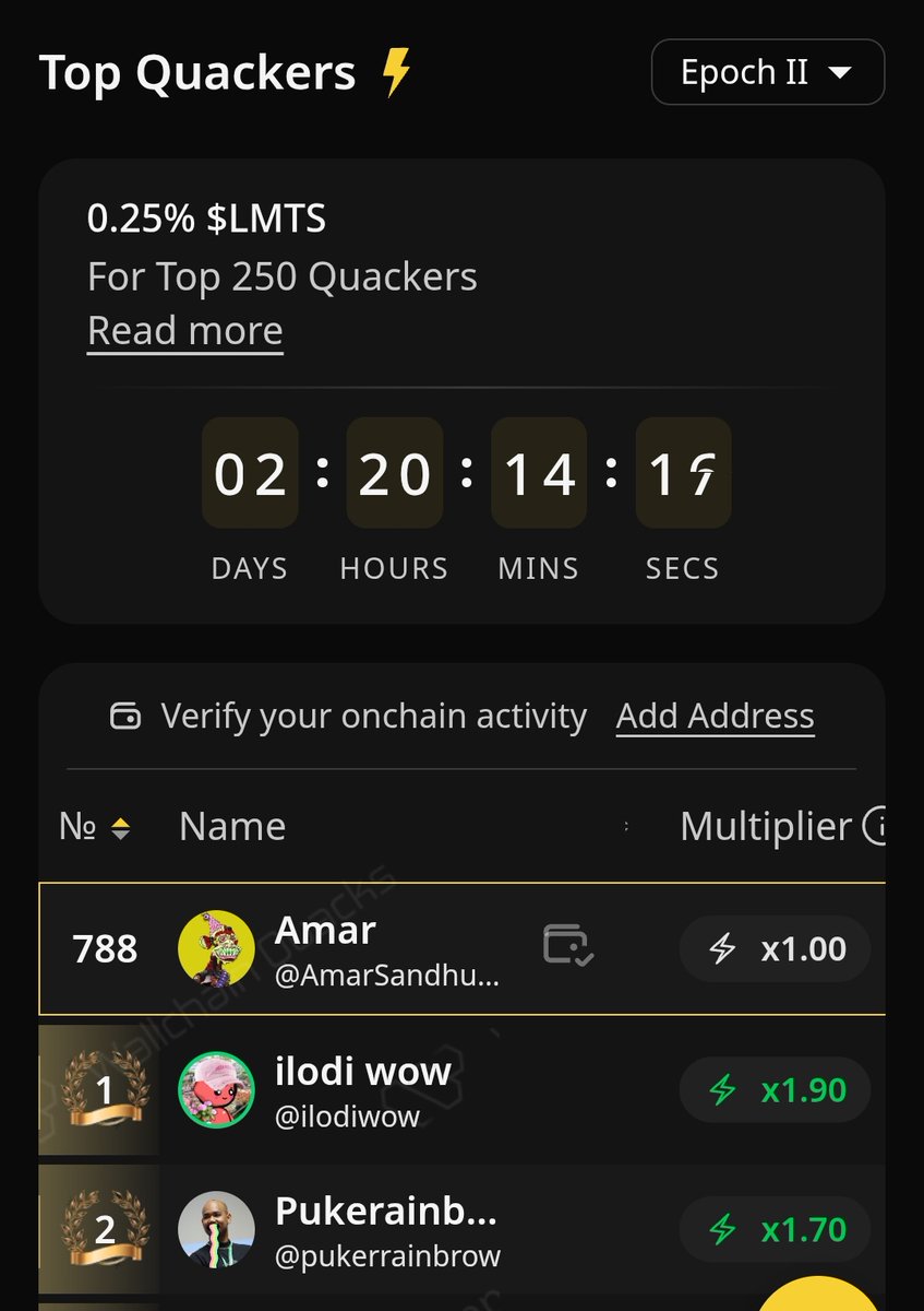 Less than 3 days left with the <a href="/trylimitless/">Limitless</a> rewards pool on <a href="/wallchain/">Wallchain Quacks</a> 🦆🦆🦆