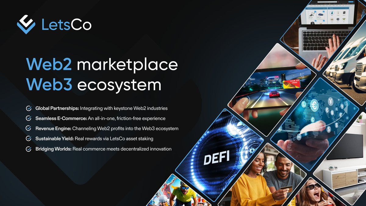 Coded for sustainability. LetsCo marketplace bridges Web2 and Web3 by  funneling global eCommerce revenue into the LetsCo Web3 ecosystem.  #onlineshopping #cryptocurrency
