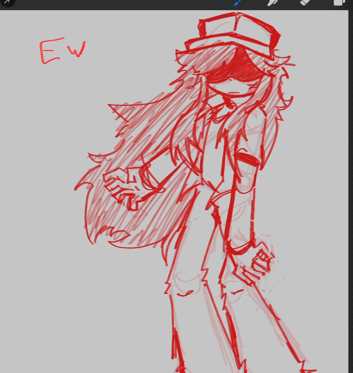 dumb doodle #strangledred