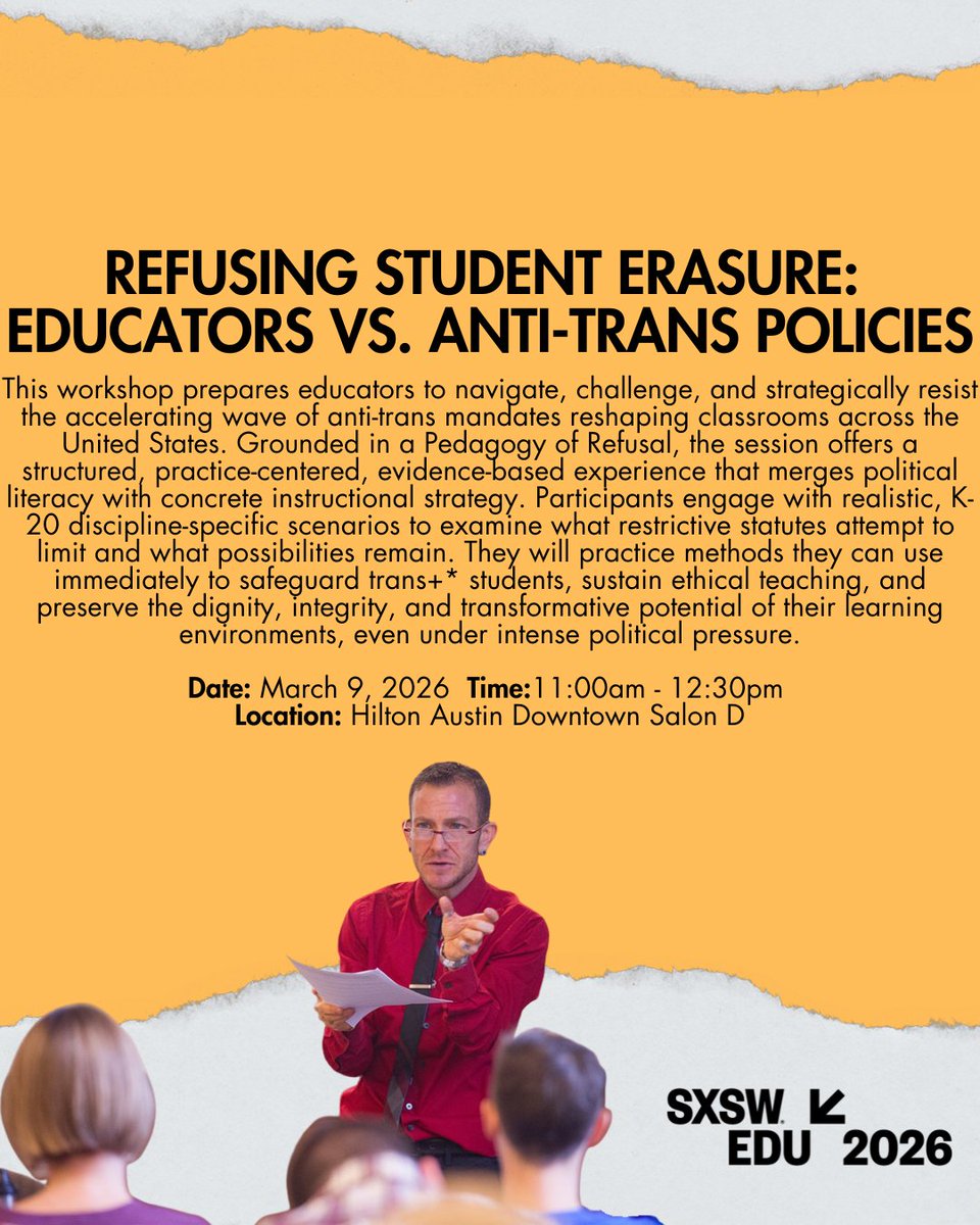 I’m going to be presenting a workshop at <a href="/SXSWEDU/">SXSW EDU</a> in March! If you’re attending, stop by 🤠 #sxswedu #sxswedu2026