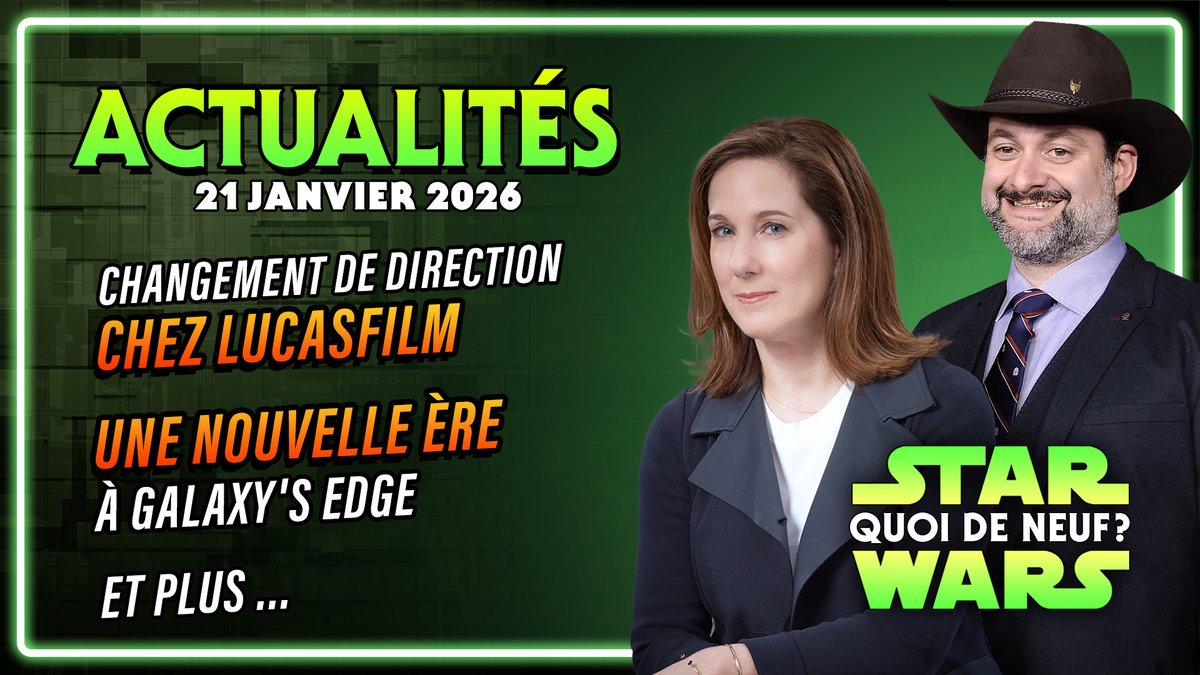 🔴[NOUVEL ÉPISODE] Quoi de neuf SW? L'équipe discute des changements de leadership chez Lucasfilm, du teaser de la série Darth Maul - Shadow Lord, de Charles Soule à Cusset et de la réorganisation de Galaxy's Edge.
▶️ YouTube : youtube.com/watch?v=Ob9Qzx…
#starwars #starwarspodcast