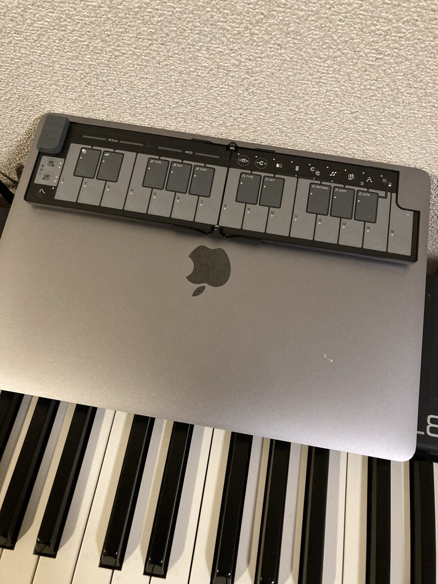KazSakmt's tweet photo. 1週間ほどの海外遠征にも
持っていける最小最軽量の
MIDI鍵盤買ってみた🎹

130g程���でスマホサイズになるの凄い
演奏にはあまり向かない
ホテルDTM専用🥹 https://t.co/keYI9bvnwY