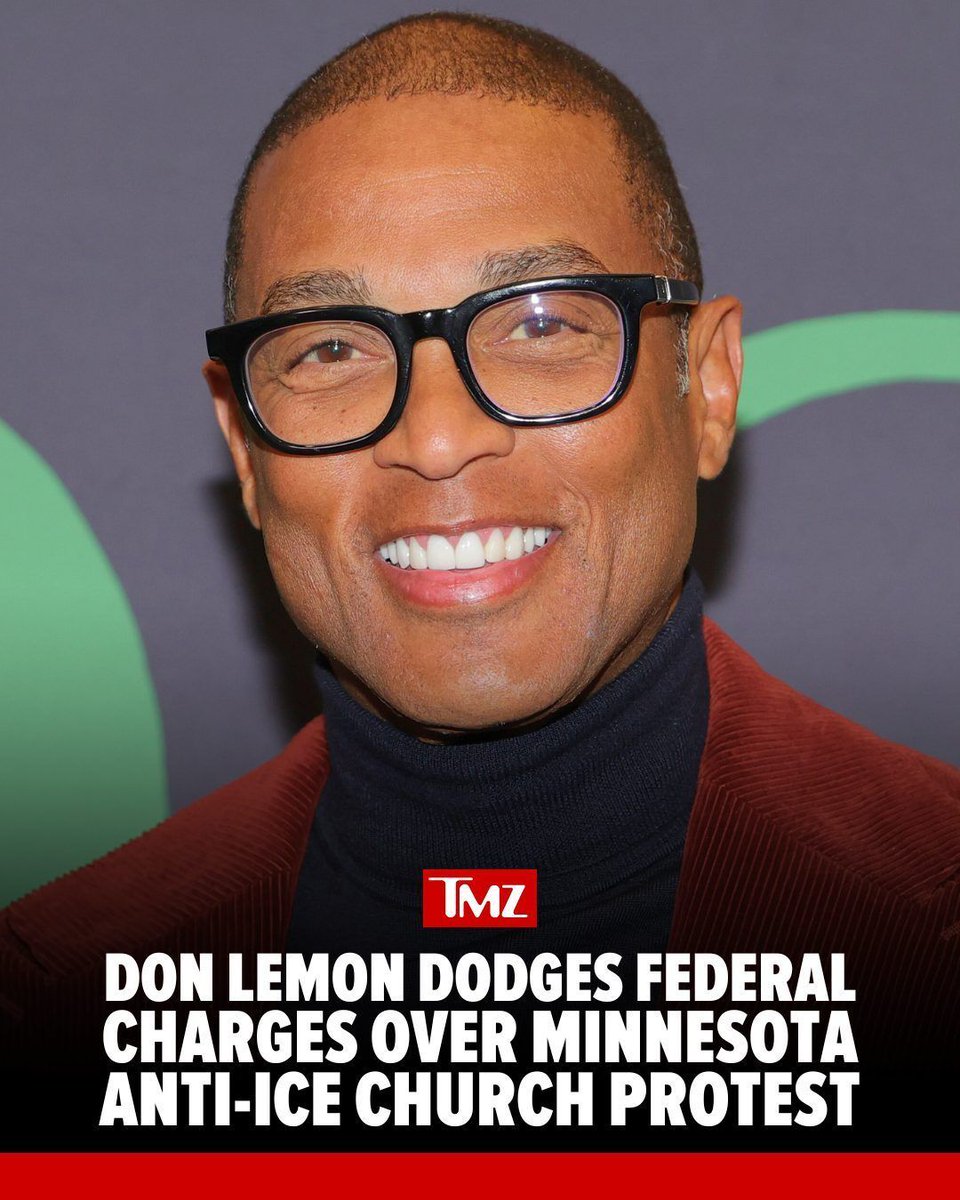 TMZ's tweet image. Don Lemon looks like he's off the hook in Minnesota ... because a judge reportedly swatted away the U.S. Department of Justice's first attempt to charge him with a crime over an anti-ICE protest that tore through a church service.

Read more: buff.ly/oGwNBp8