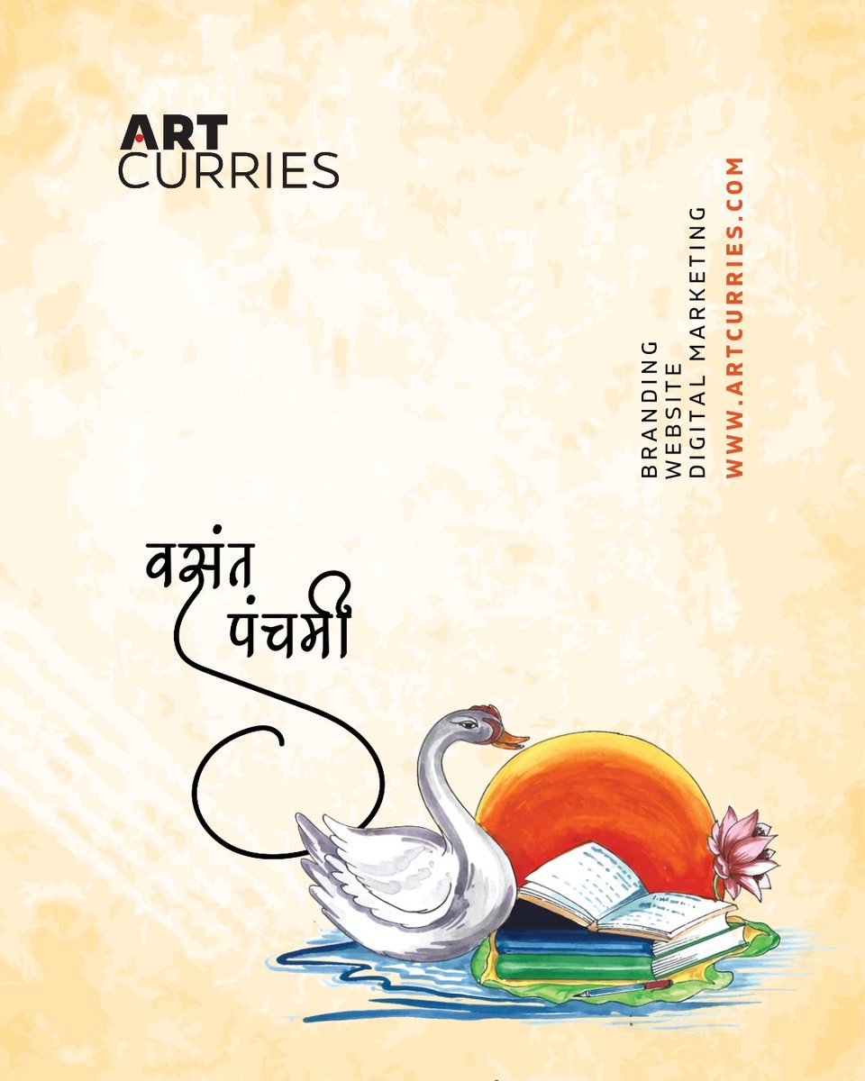 artcurries's tweet photo. On this sacred occasion of Basant Panchmi and Saraswati Puja, may the freshness of spring and the blessings of Maa Saraswati fill our lives with wisdom, creativity, and harmony. Wishing you joy, clarity, and inspiration always. 

#basantpanchmi #saraswatipuja2026 #artcurries https://t.co/M4fIHuj96q