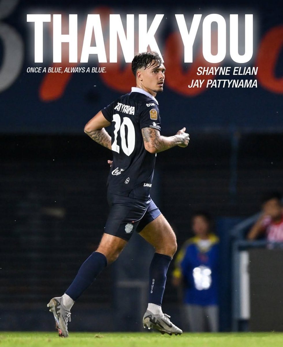 🇹🇭 Buriram United sudah ucapkan perpisahan Shayne Pattynama pada siang hari ini.

Sejak didaratkan The Thunder, Shayne sudah bermain 10 games dengan catatan 3 asis di seluruh kompetisi.

Welcome in next your home, 🇮🇩Shayne (27/LWB/LB/LMF). 

🐯🐅🔴