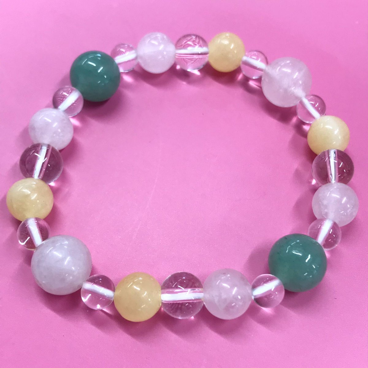 障害者ブランドココリティ】安ちゃん作 ブレスレット 「天然石