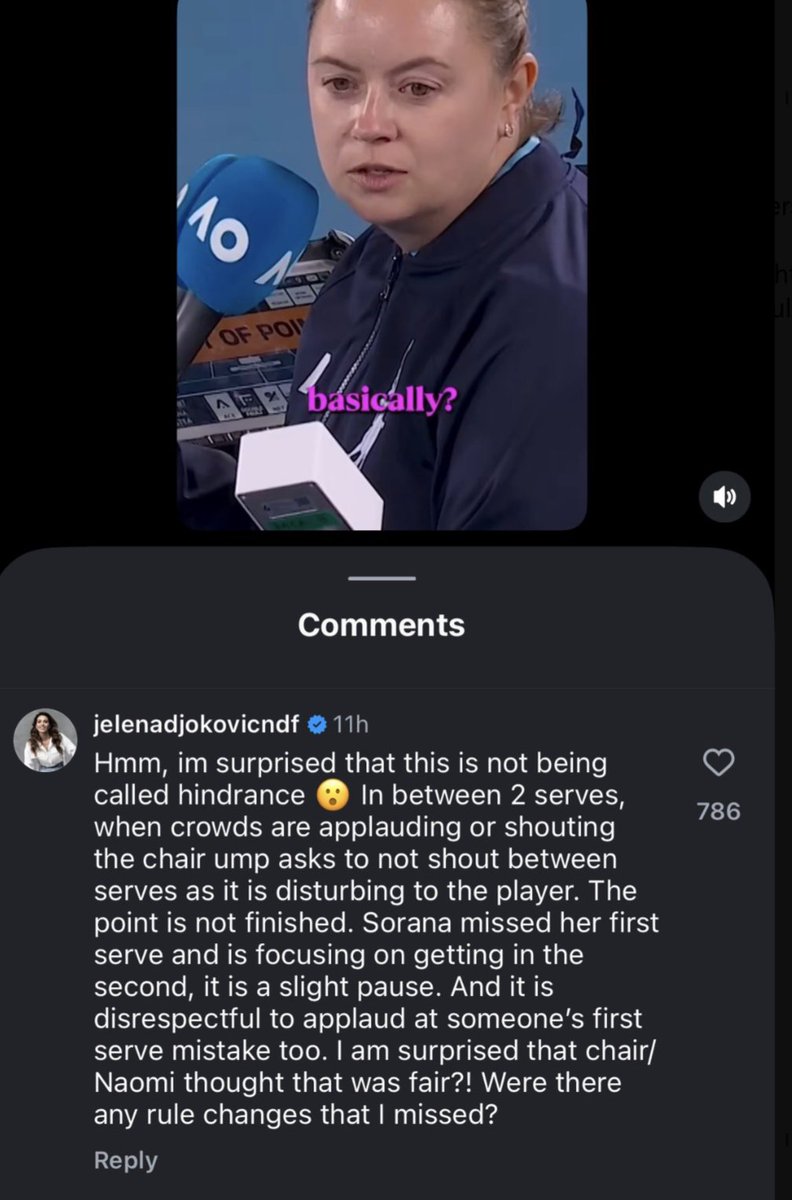DjokovicFan_'s tweet image. 🚨Novak Djokovic's wife Jelena on the Osaka incident:

"It is disrespectful to applaud someone's first serve mistake. I am surprised that chair umpire and Osaka thought that was fair? Were there any rule changes that I missed?"