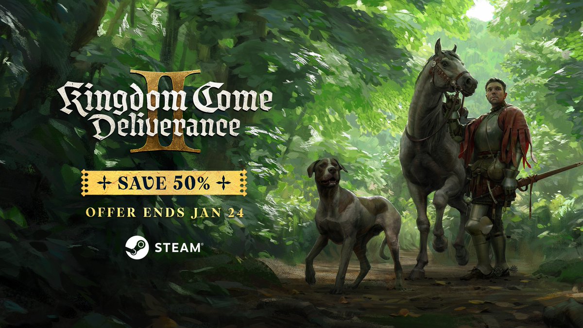 PLAION_JPN's tweet image. /／
『#キングダムカムデリバランス2』
STEAMの5️⃣0️⃣%セールは1月24日まで‼️
ヽ＼

👀このチャンスをお見逃しなくっっ👀
#KDC2

🔗store.steampowered.com/app/1771300/Ki…