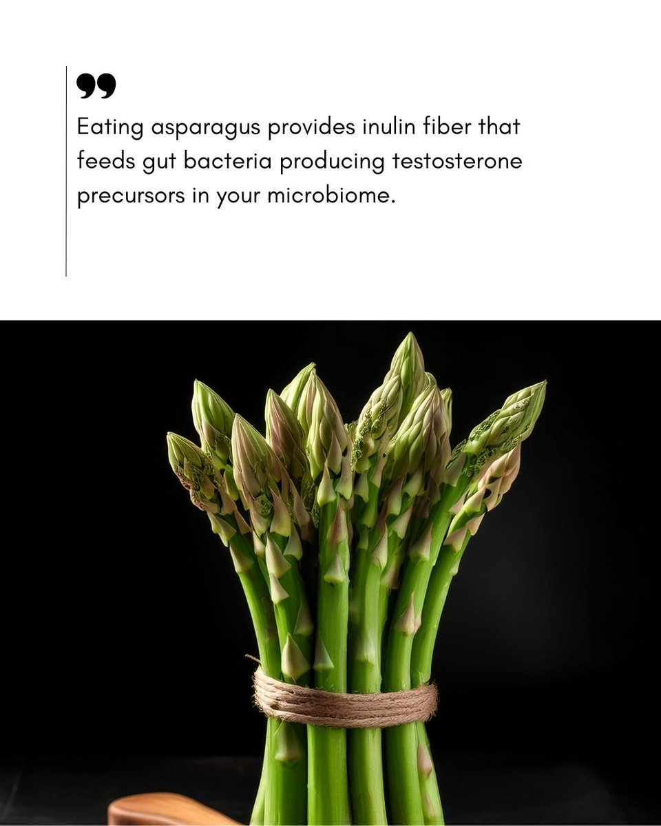 TrtTempe's tweet image. Asparagus = Nature's testosterone fertilizer.

#GutHealth #Microbiome #TestosteroneFood #AsparagusHealth #PrebiotiGutBrainAxis #HormoneNutrition #MensNutrition #FoodAsMedicine #NaturalTestosterone #HealthyEating #OptimalHealth #NutritionScience #ViralNutrition #BiohackingFood