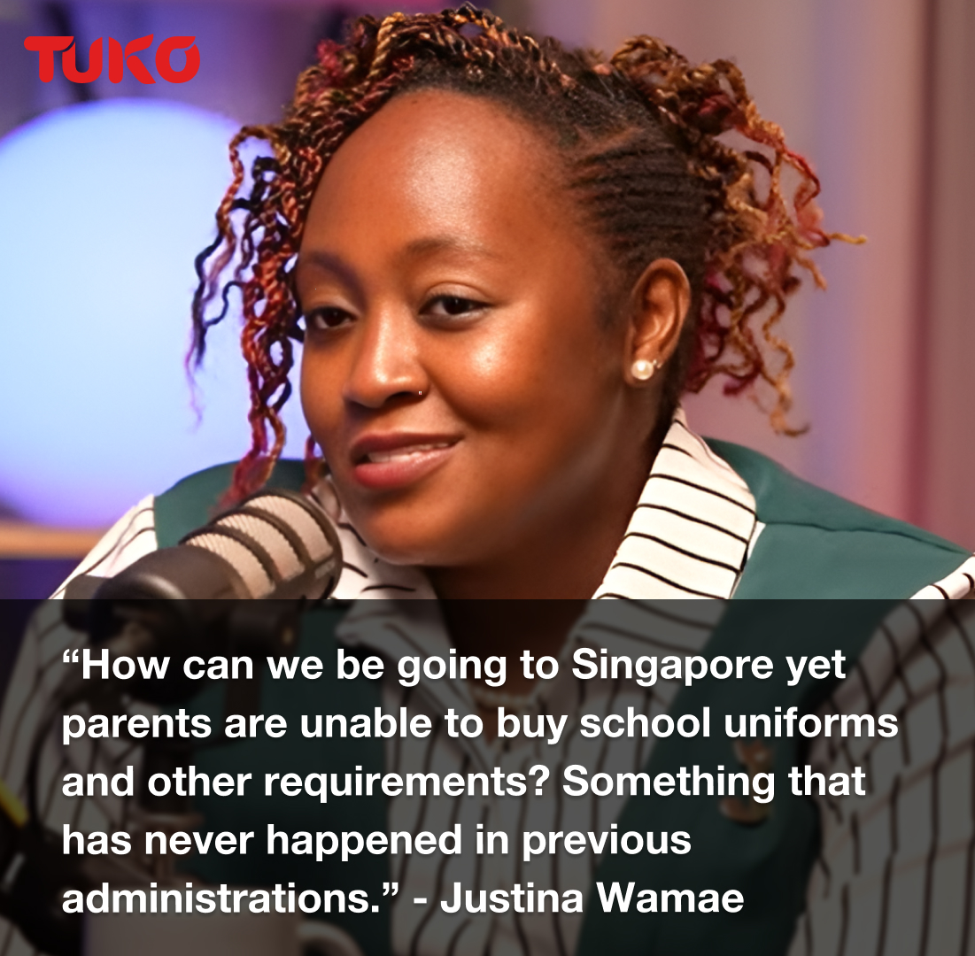 Tuko_co_ke's tweet photo. Politician Justina Wamae questions Kenya's journey to 'Singapore', expresses worries about stranded parents who are unable pay school fees or buy other school requirements.

Photo: Thee Alfa House (YouTube) 

#tukonews #Kenya #JustinaWamae #Singapore https://t.co/sP7fgJoQl7
