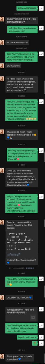 Regarding this issue, we had already communicated with the studio at the time. Since Mr.  Build had already left work, we with the consent of the fans, compensated the fan with a Polaroid camera. We apologize for any unnecessary misunderstandings this may have caused.🌹