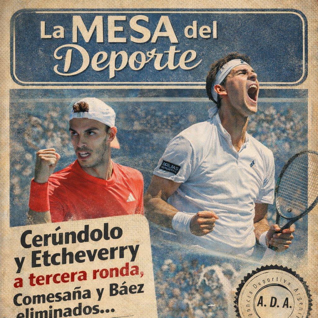 🎾 Tenis | AUSTRALIA OPEN: Cerúndolo y Etcheverry a tercera ronda, Comesaña y Báez eliminados. ✍🏻 Mathias Costanzo.
lamesadeldeporte.blogspot.com/2026/01/tenis-…