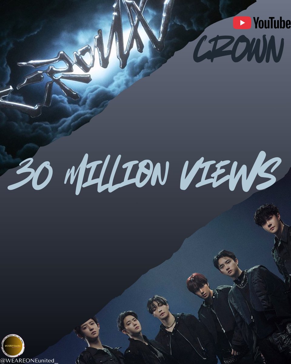 WEAREONEunited_'s tweet photo. EXO 엑소 'I'm Crown' MV

Happy 30 million views. Congratulations to all streamers. 😊🥳🥳

At this point we can achieve a 50 million views in a week. Don't stop streaming 🙏🙏

🔗https://t.co/TgSYZGnnX9

@weareoneEXO 
#EXO #엑소 #REVERXE #CROWN https://t.co/vP0f3NopKH