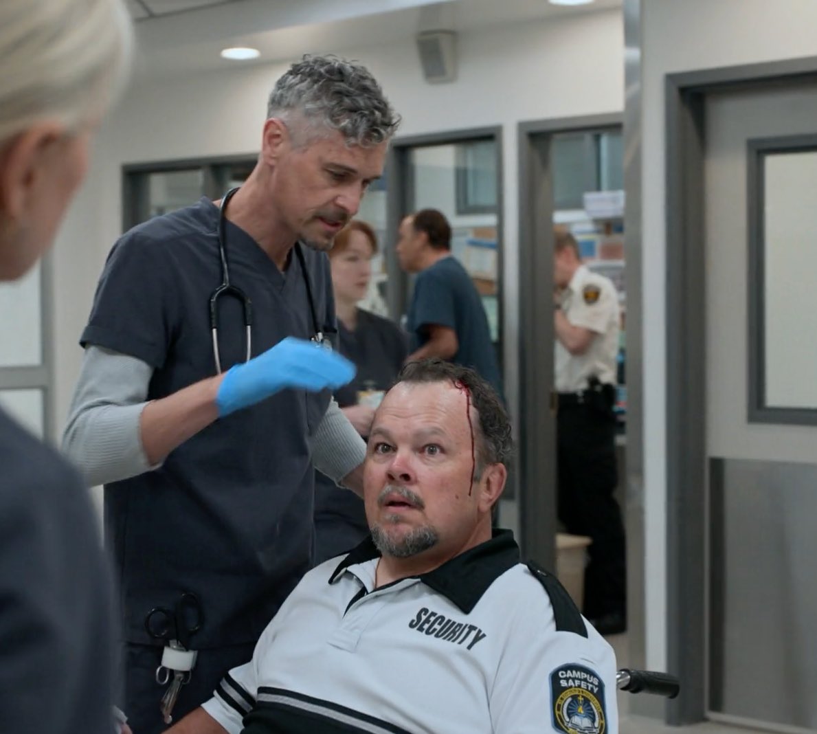 #pittspoilers dana deserves to beat up one asshole each ep and this week i vote for security guy