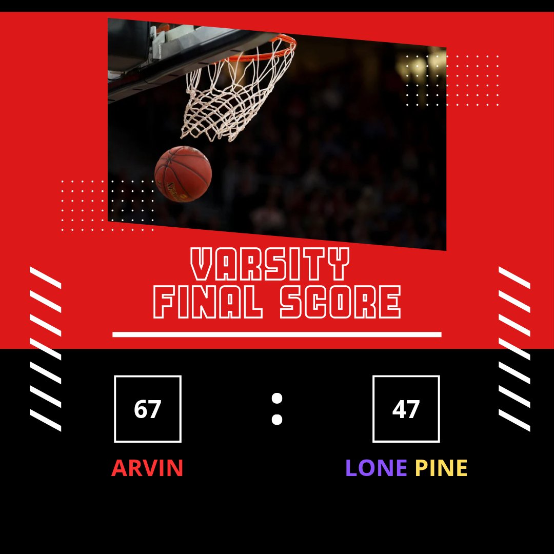 Congratulations to JV and Varsity winning tonight against Lone Pine. Up next Ridgeview on Monday